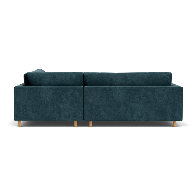 Danny Dust Blue Textured Weave / Oak