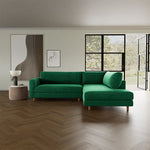 Moss Grass Green Fabric / Oak