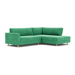 Moss Grass Green Fabric / Oak