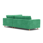 Moss Grass Green Fabric / Oak