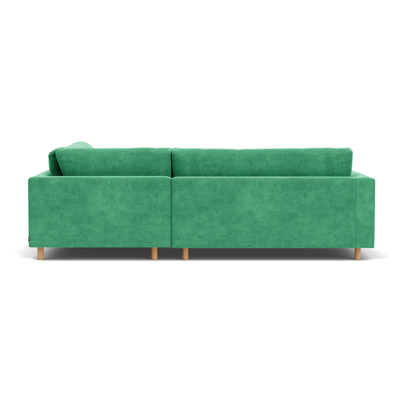 Moss Grass Green Fabric / Oak