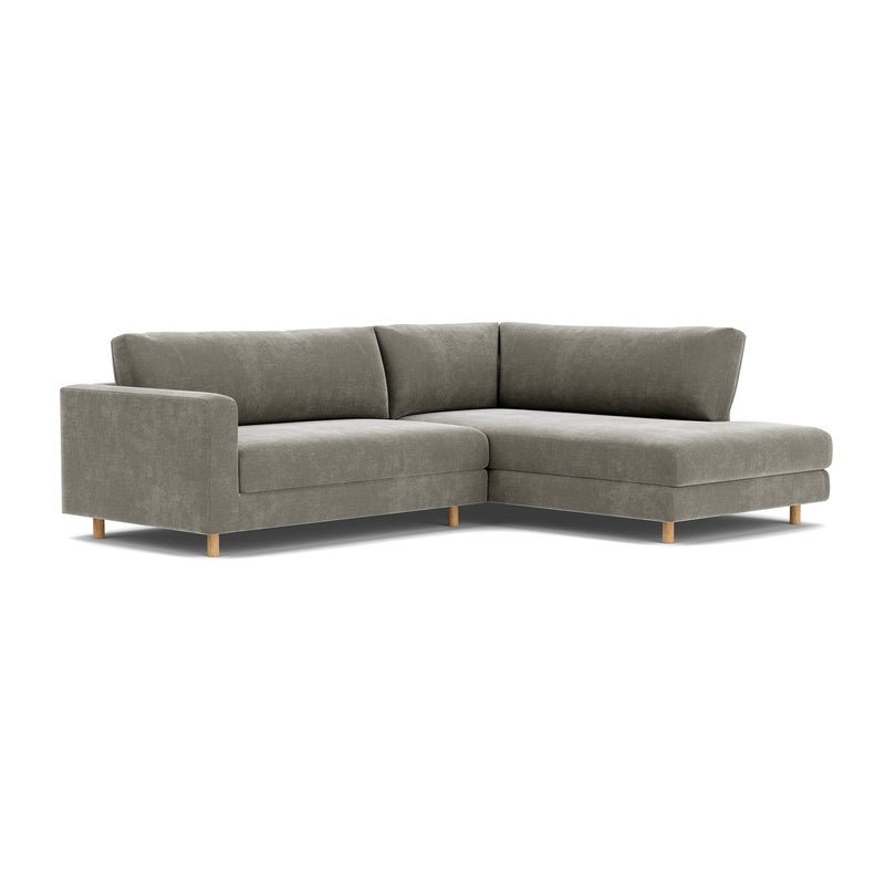 Planet Grey Green Fabric / Oak