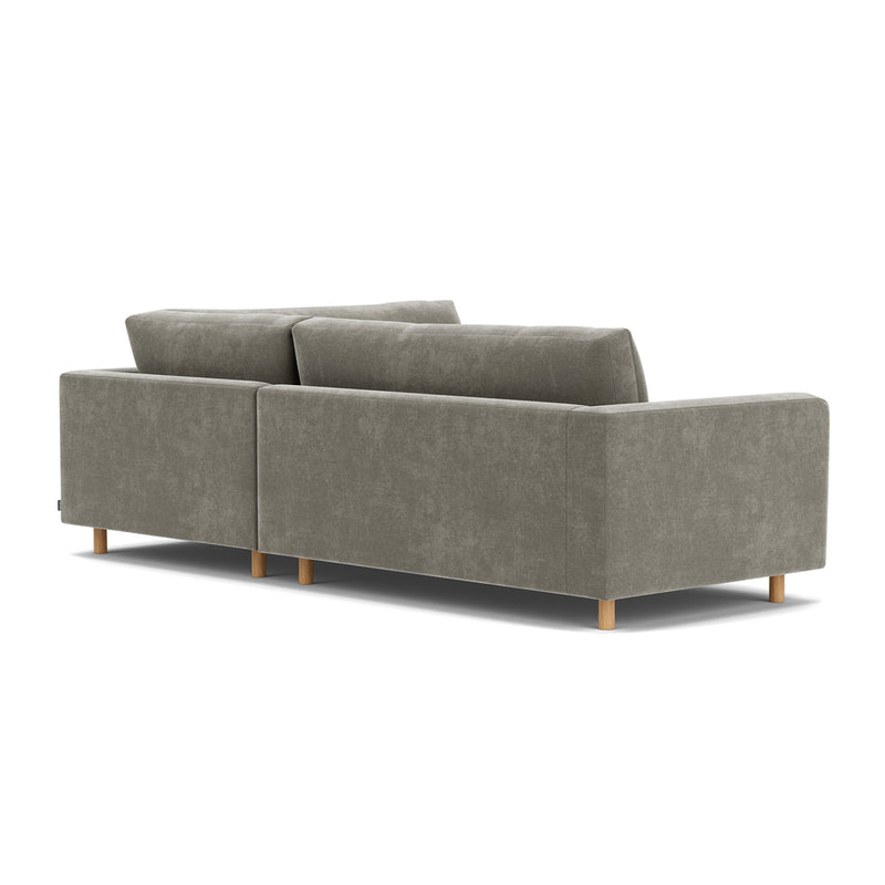 Planet Grey Green Fabric / Oak