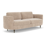 Danny Cream Textured Weave / Dark Walnut