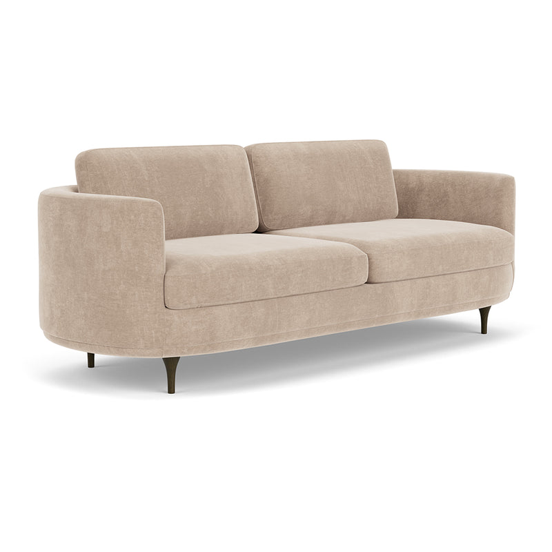 Danny Cream Textured Weave / Dark Walnut