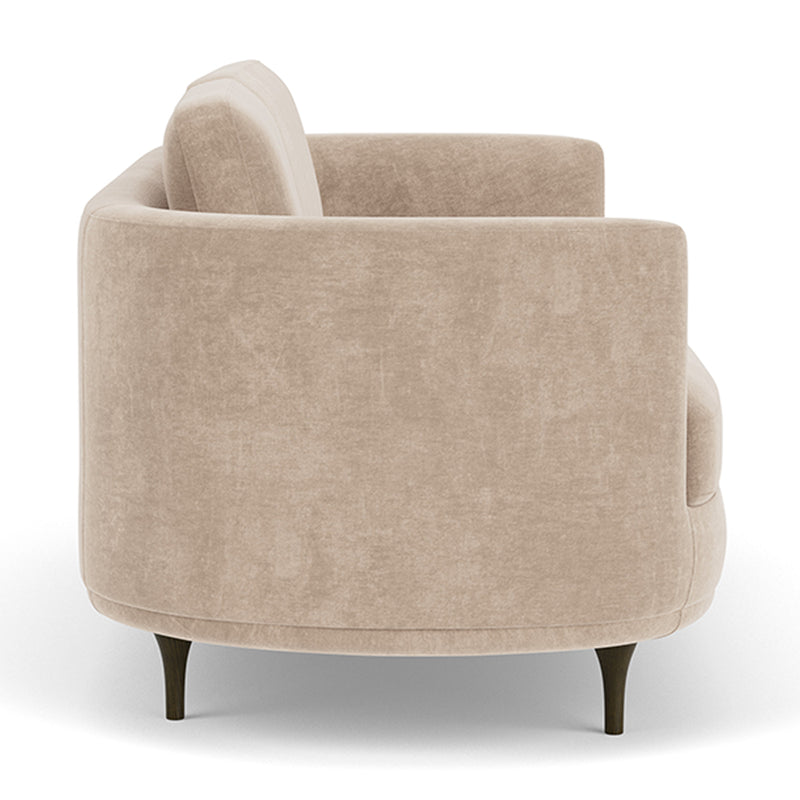 Danny Cream Textured Weave / Dark Walnut