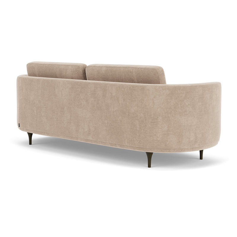 Danny Cream Textured Weave / Dark Walnut