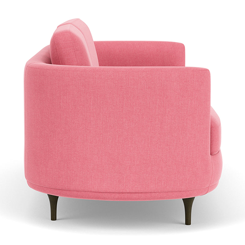 Firenze Bubblegum Fabric / Dark Walnut
