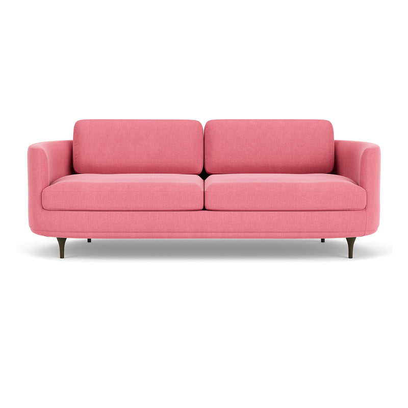 Firenze Bubblegum Fabric / Dark Walnut