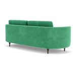 Moss Grass Green Fabric / Dark Walnut