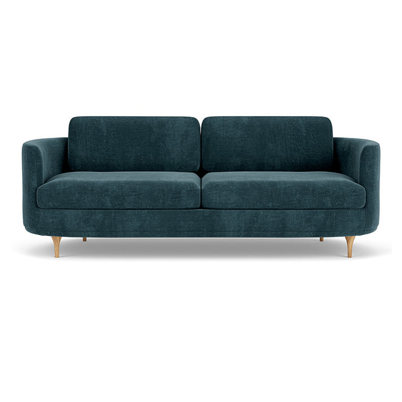 Danny Dust Blue Textured Weave / Oak