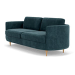 Danny Dust Blue Textured Weave / Oak