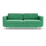 Moss Grass Green Fabric / Oak