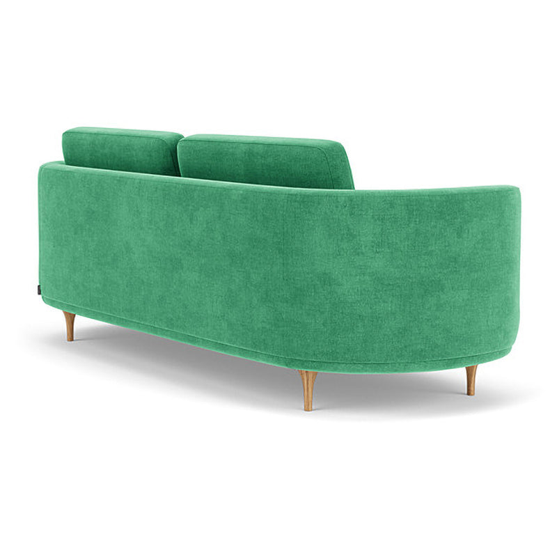 Moss Grass Green Fabric / Oak