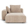 Hailey 1 Seater Left Chaise Modular Sofa - Danny Cream Textured Weave