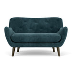 Danny Dust Blue Textured Weave / Dark Walnut