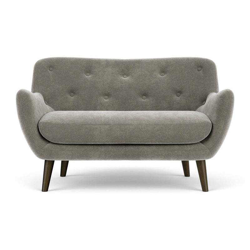 Planet Grey Green Fabric / Dark Walnut
