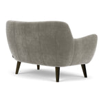 Planet Grey Green Fabric / Dark Walnut