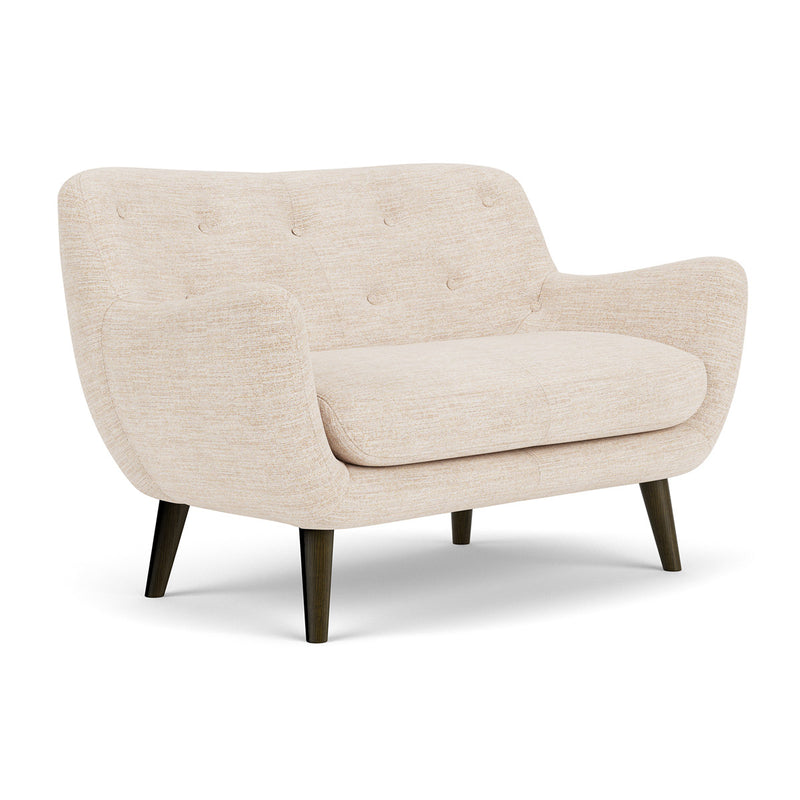 Vega Cream Textured Weave / Dark Walnut