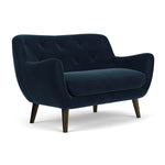 Lux Navy Velvet / Dark Walnut
