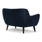Lux Navy Velvet / Dark Walnut