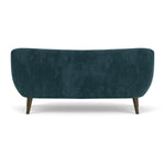 Danny Dust Blue Textured Weave / Dark Walnut