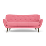 Firenze Bubblegum Fabric / Dark Walnut