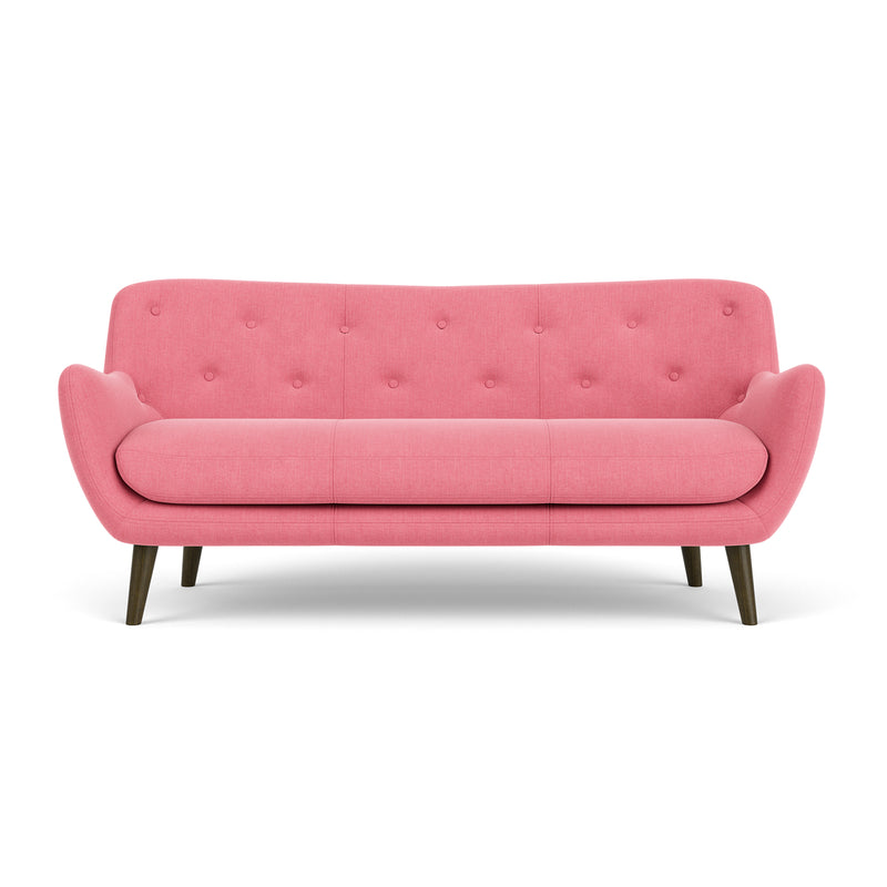 Firenze Bubblegum Fabric / Dark Walnut