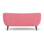 Firenze Bubblegum Fabric / Dark Walnut