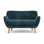 Herman 2 Seater Sofa - Danny Dust Blue Textured Weave / Oak