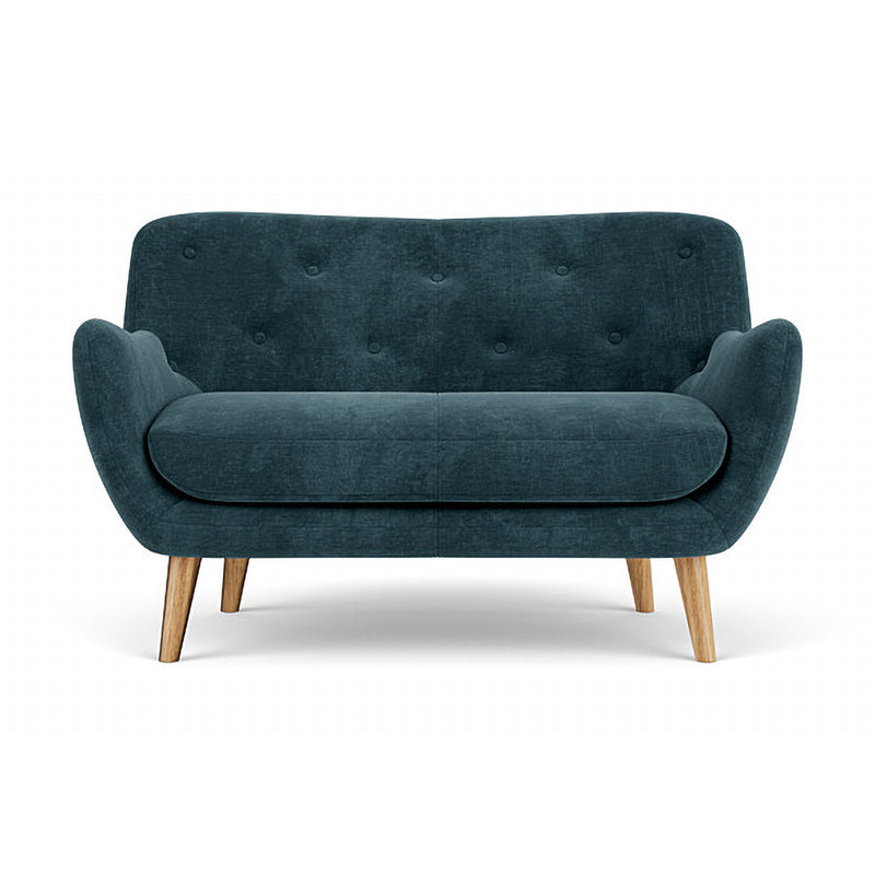 Danny Dust Blue Textured Weave / Oak