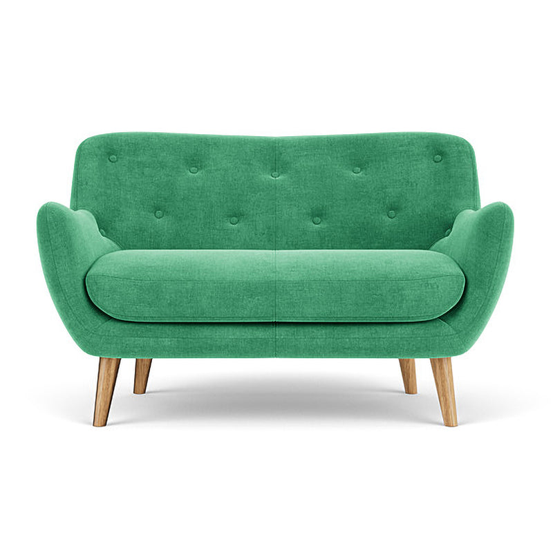 Moss Grass Green Fabric / Oak