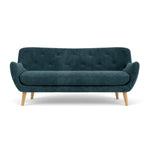 Danny Dust Blue Textured Weave / Oak