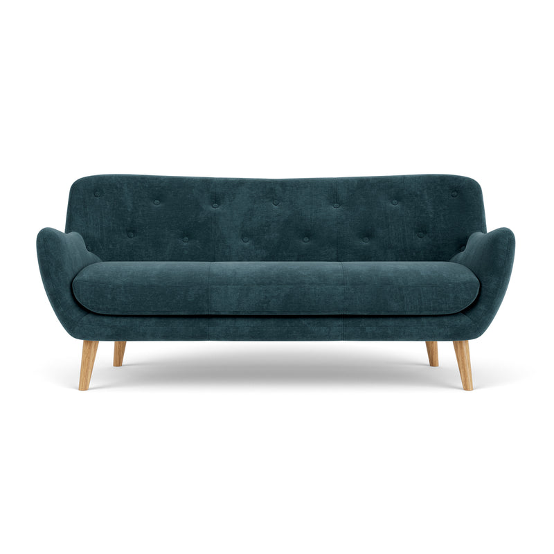 Danny Dust Blue Textured Weave / Oak