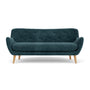 Herman 3 Seater Sofa - Danny Dust Blue Textured Weave / Oak