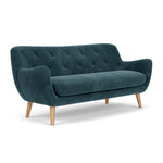Danny Dust Blue Textured Weave / Oak