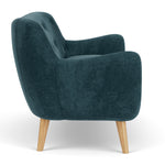 Danny Dust Blue Textured Weave / Oak