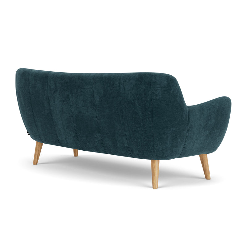 Danny Dust Blue Textured Weave / Oak