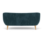 Danny Dust Blue Textured Weave / Oak