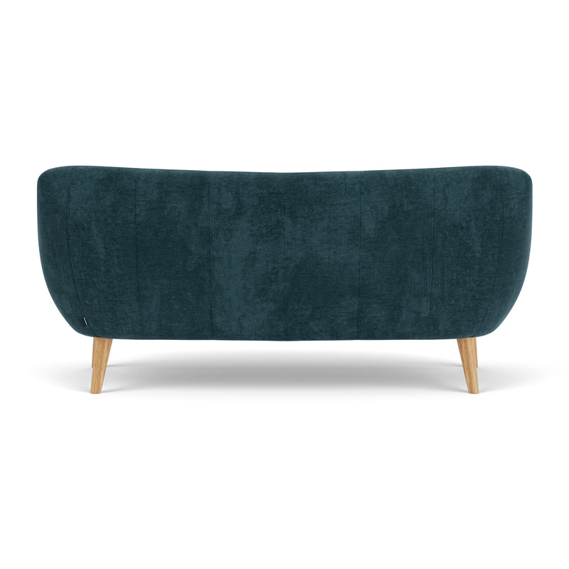 Danny Dust Blue Textured Weave / Oak
