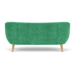 Moss Grass Green Fabric / Oak