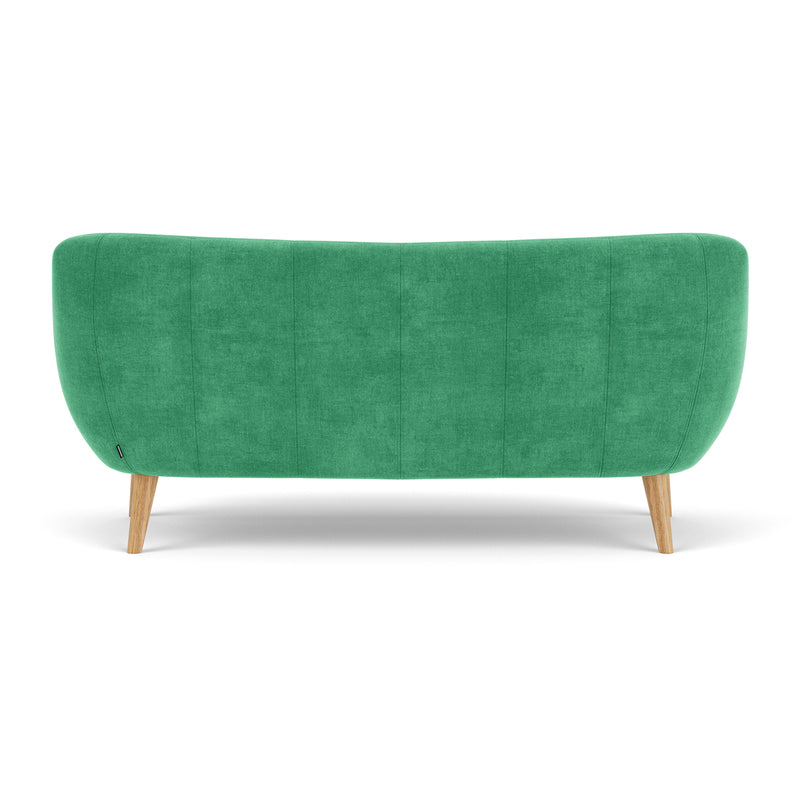 Moss Grass Green Fabric / Oak