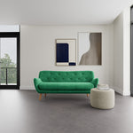 Moss Grass Green Fabric / Oak
