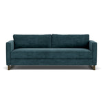 Danny Dust Blue Textured Weave / Dark Walnut