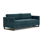 Danny Dust Blue Textured Weave / Dark Walnut