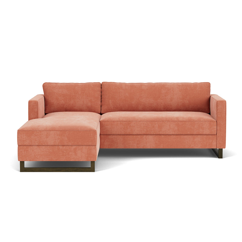 Danny Dusty Rose Textured Weave / Dark Walnut