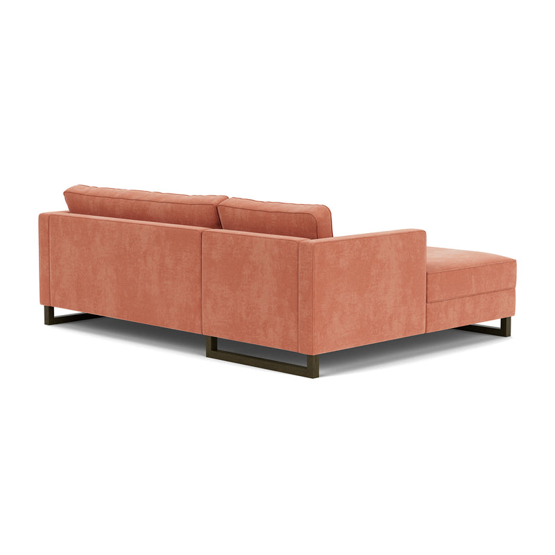 Danny Dusty Rose Textured Weave / Dark Walnut