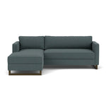 Form Blue Grey Fabric / Dark Walnut