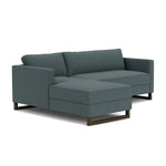 Form Blue Grey Fabric / Dark Walnut
