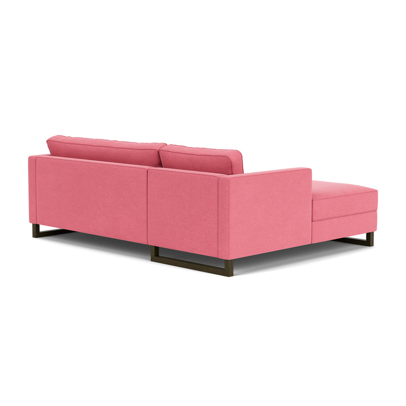 Firenze Bubblegum Fabric / Dark Walnut